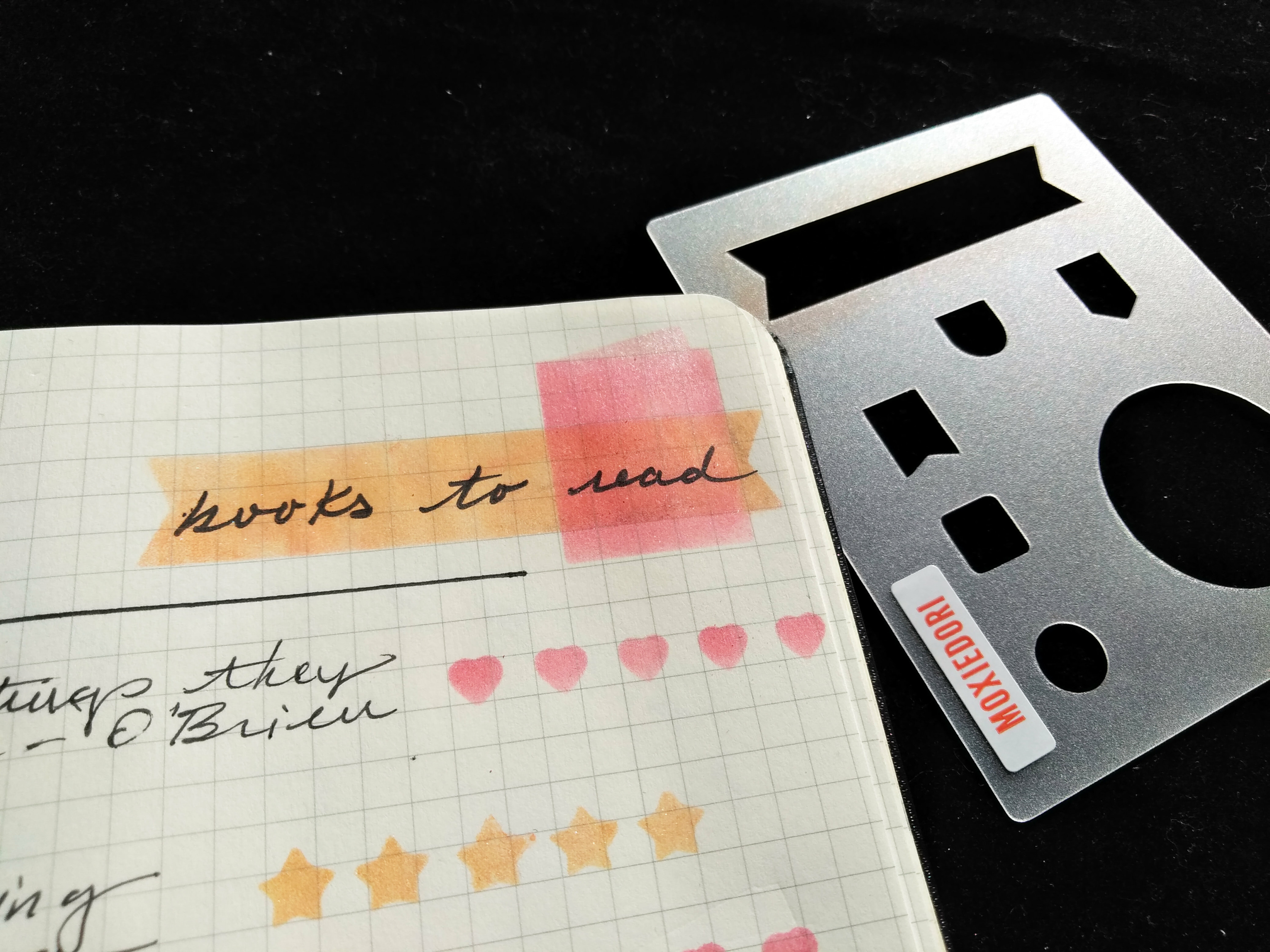 B6 Bullet Journal Stencil Set  Includes 3 Tabbed Stencils